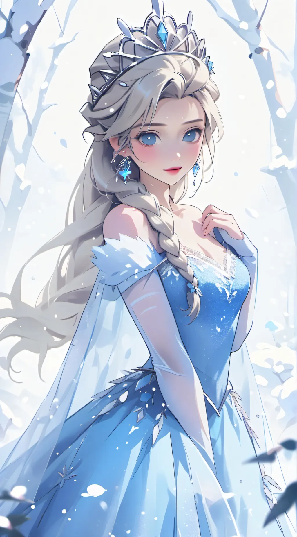 ai character: Queen Elsa (2nd) background