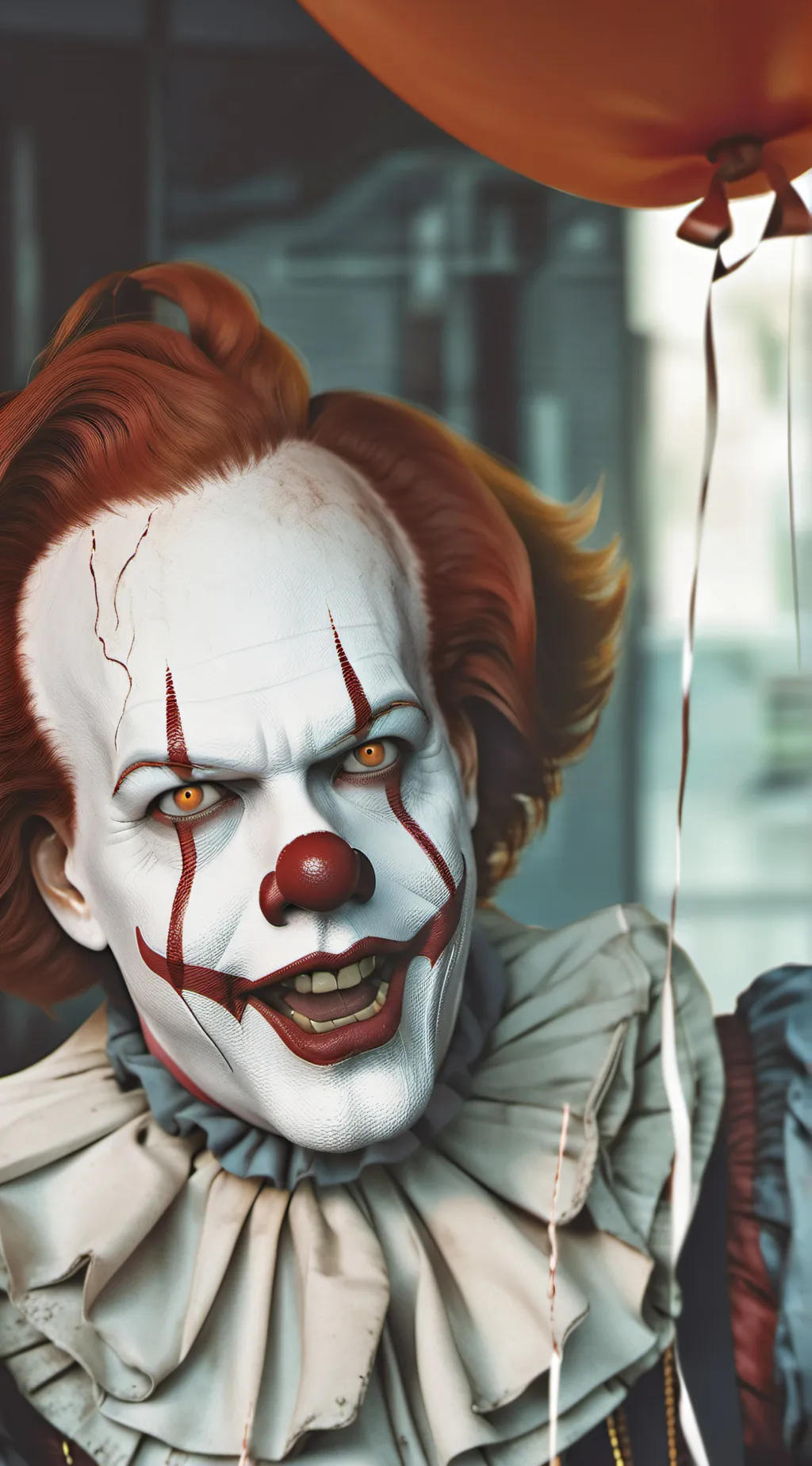 ai character: Pennywise  background