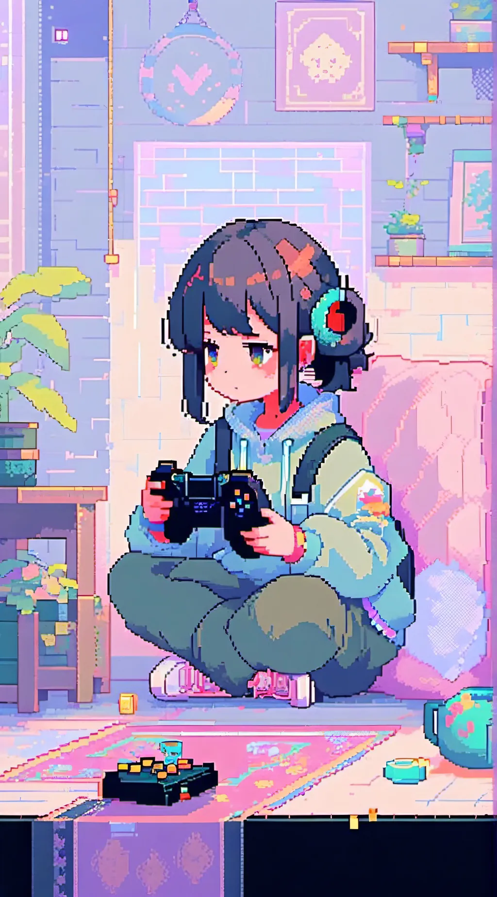 ai character: MHA girls night background