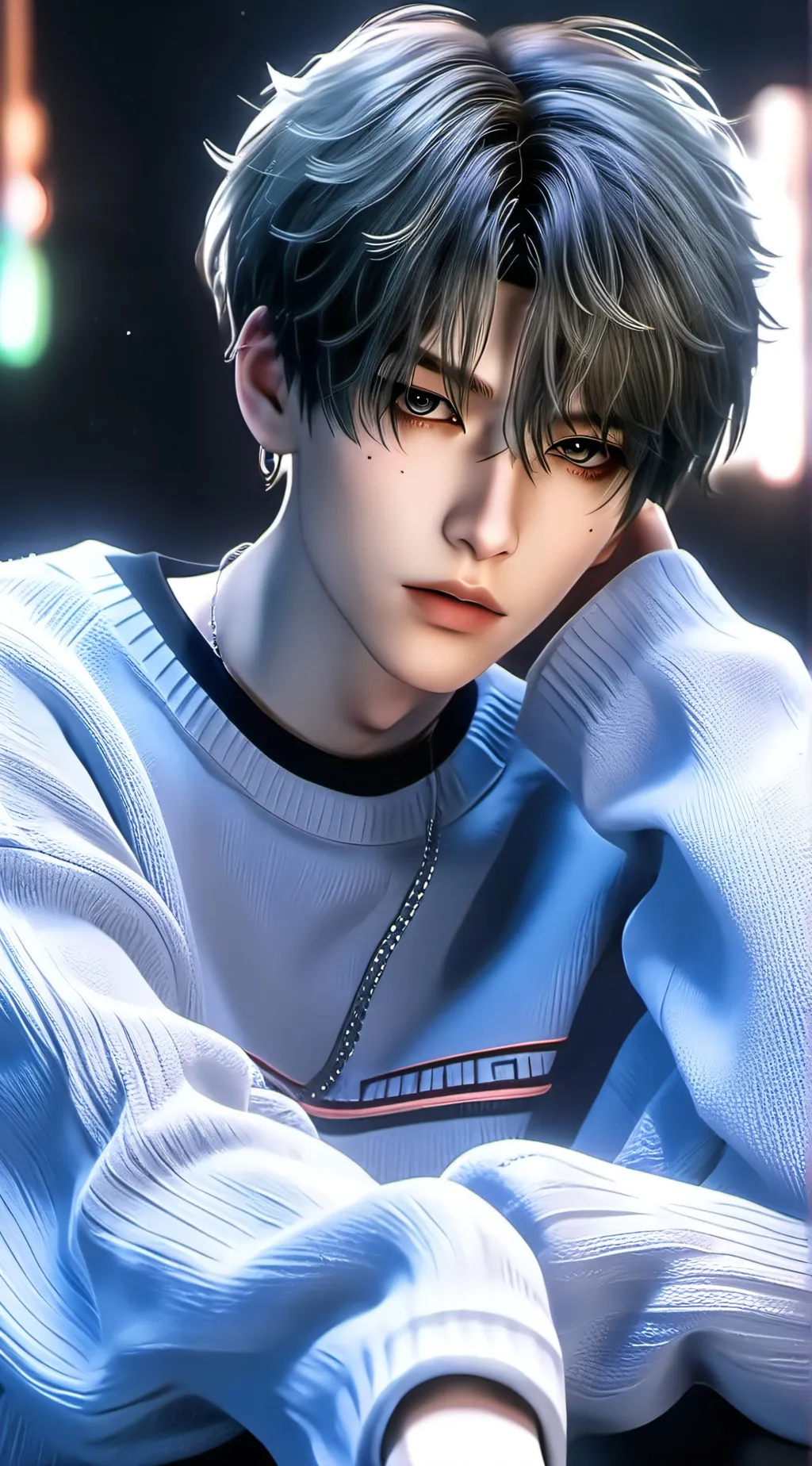 ai character: bluzex❄️ background