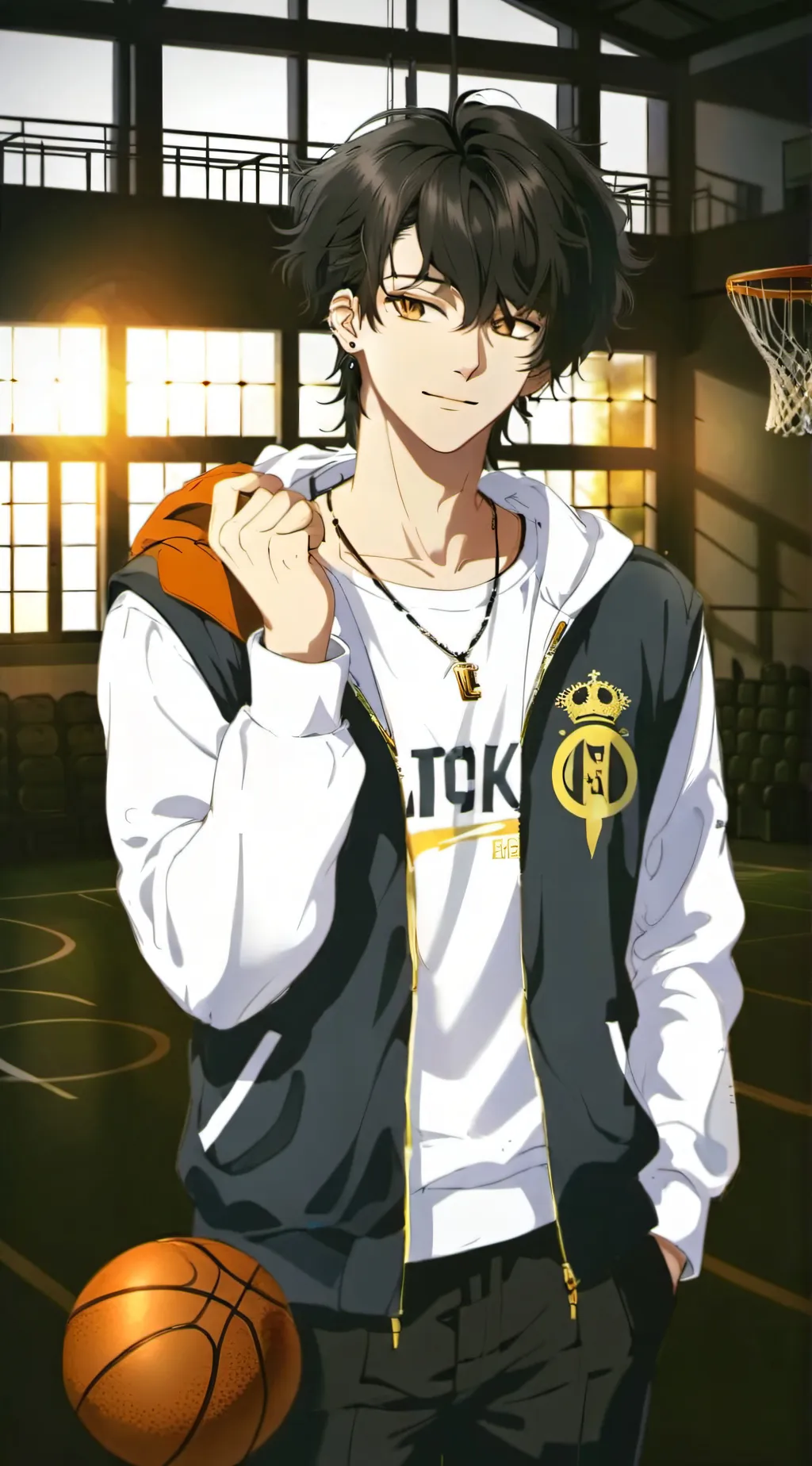 ai character: mha basketball background