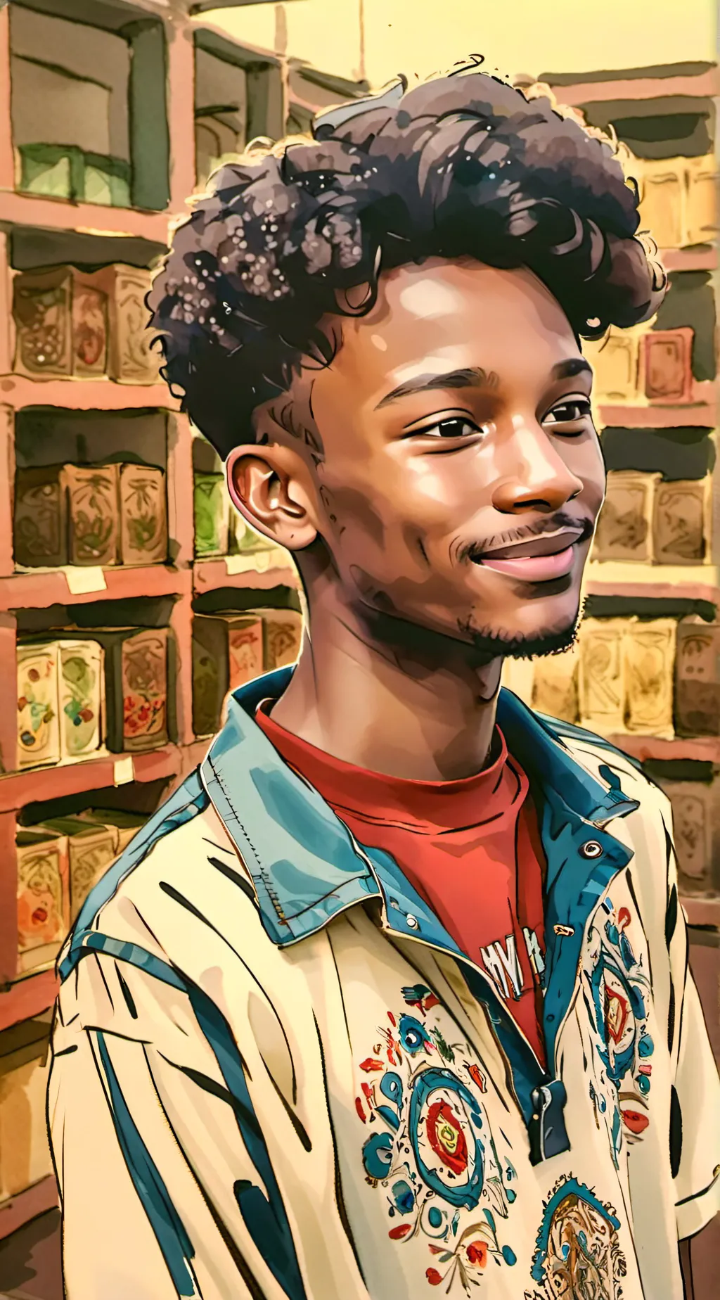 ai character: Justin  background