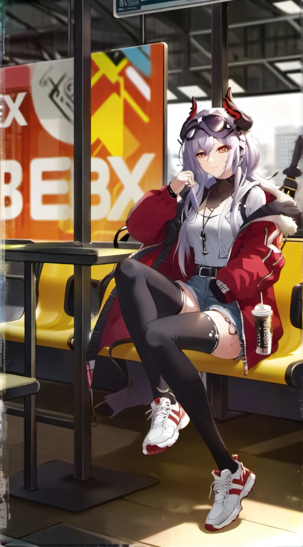 ai character: Lila Azure background