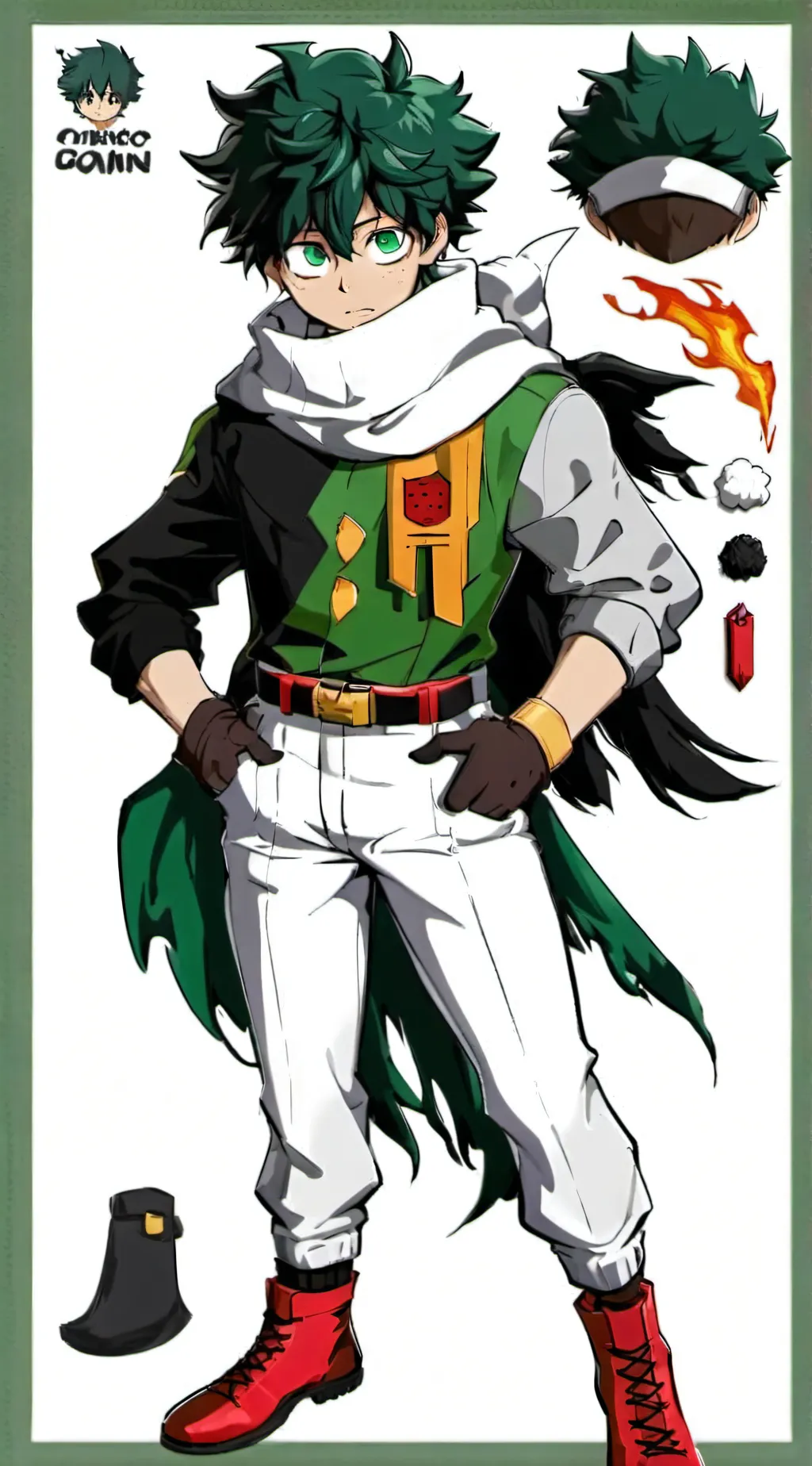 ai character: Vigilante deku background