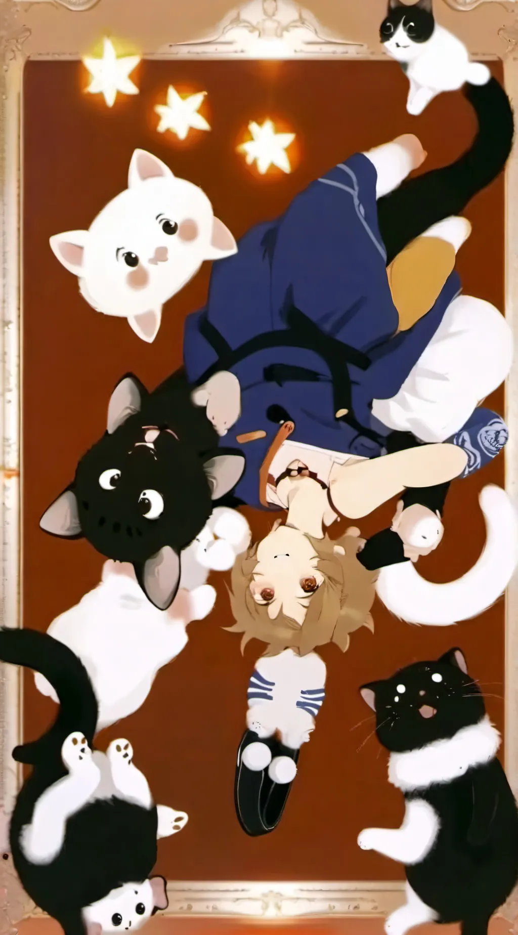 ai character: cat family  background