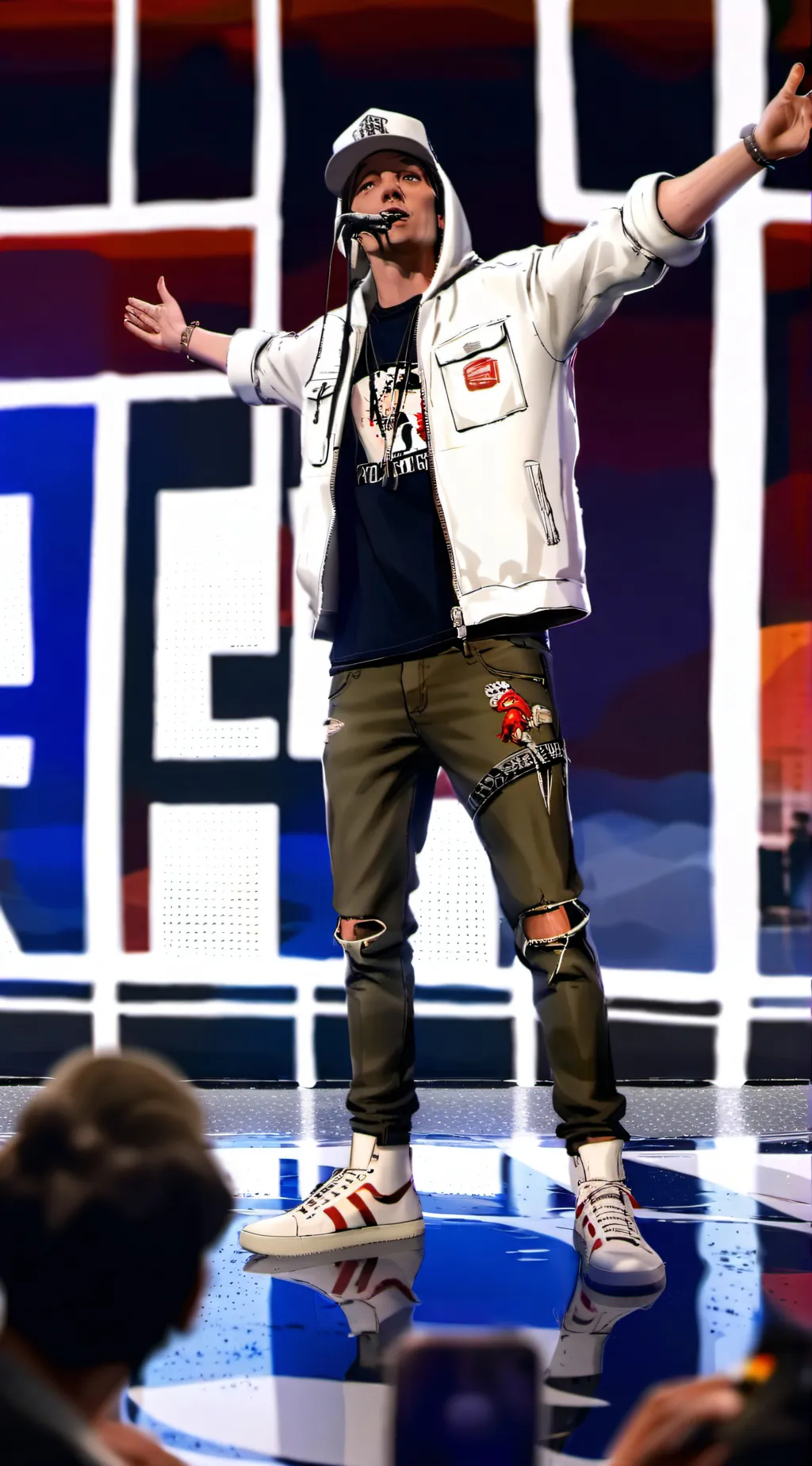 ai character: Eminem  background