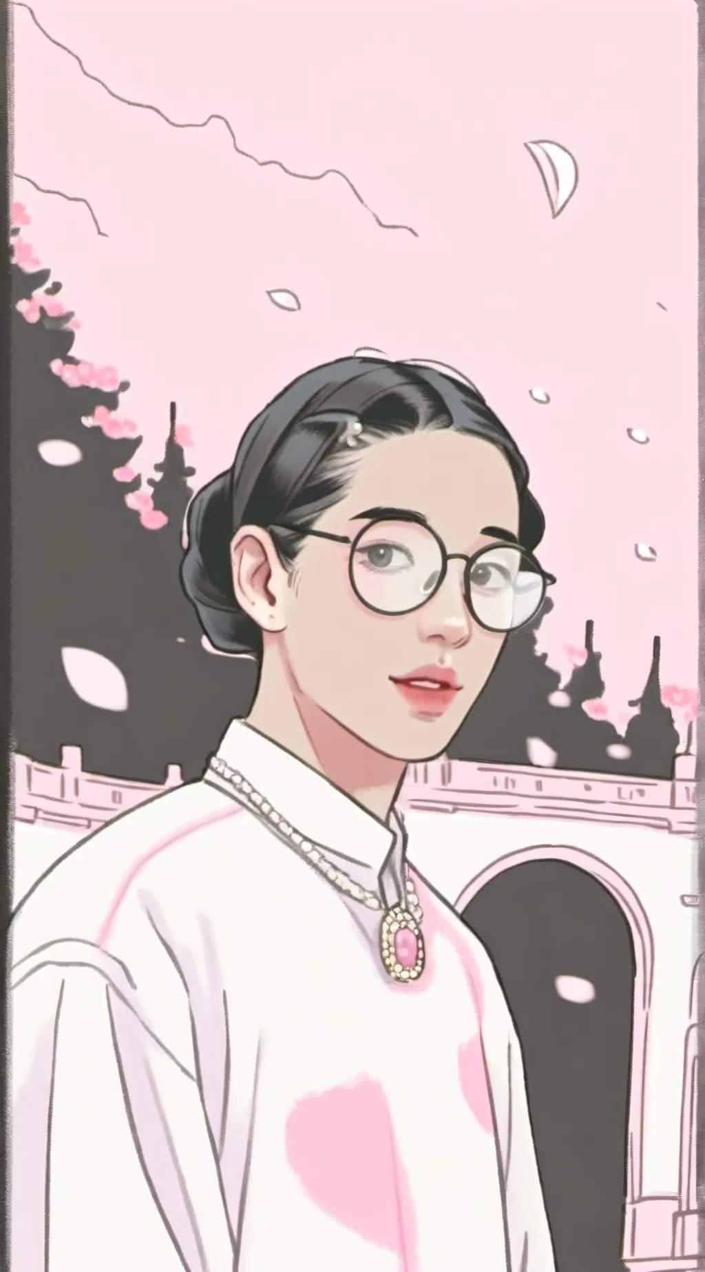 ai character: Mary Cristine  background