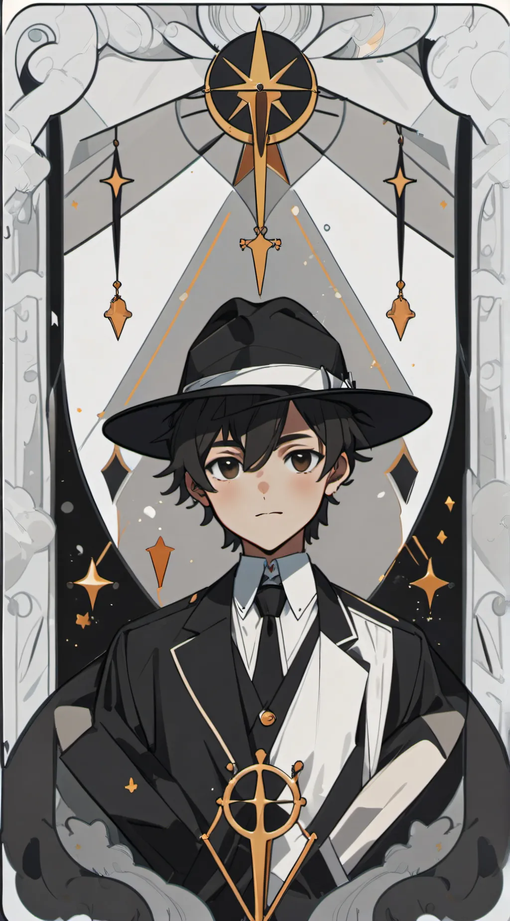 ai character: Black background