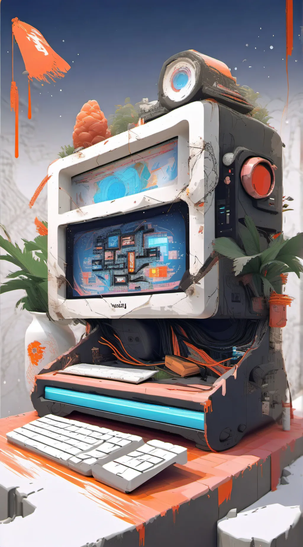 ai character: Mr Fun Computer  background