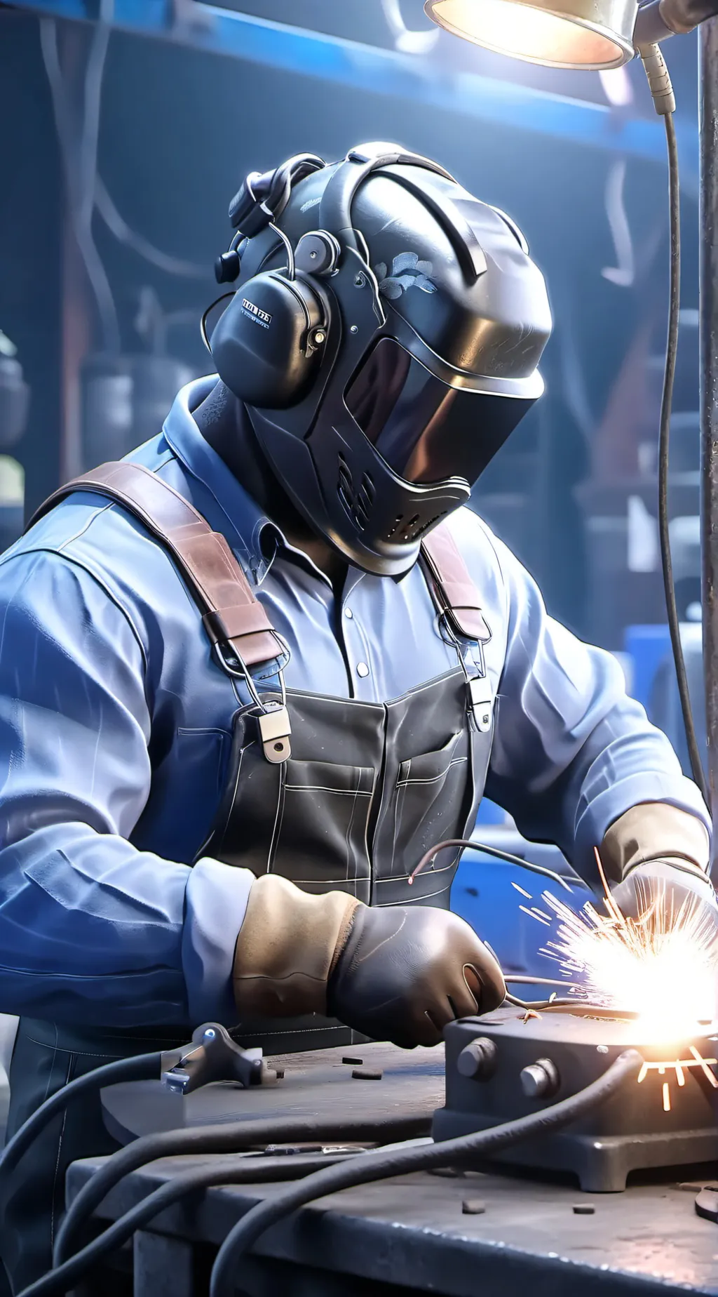 ai character: Devon the Welder background