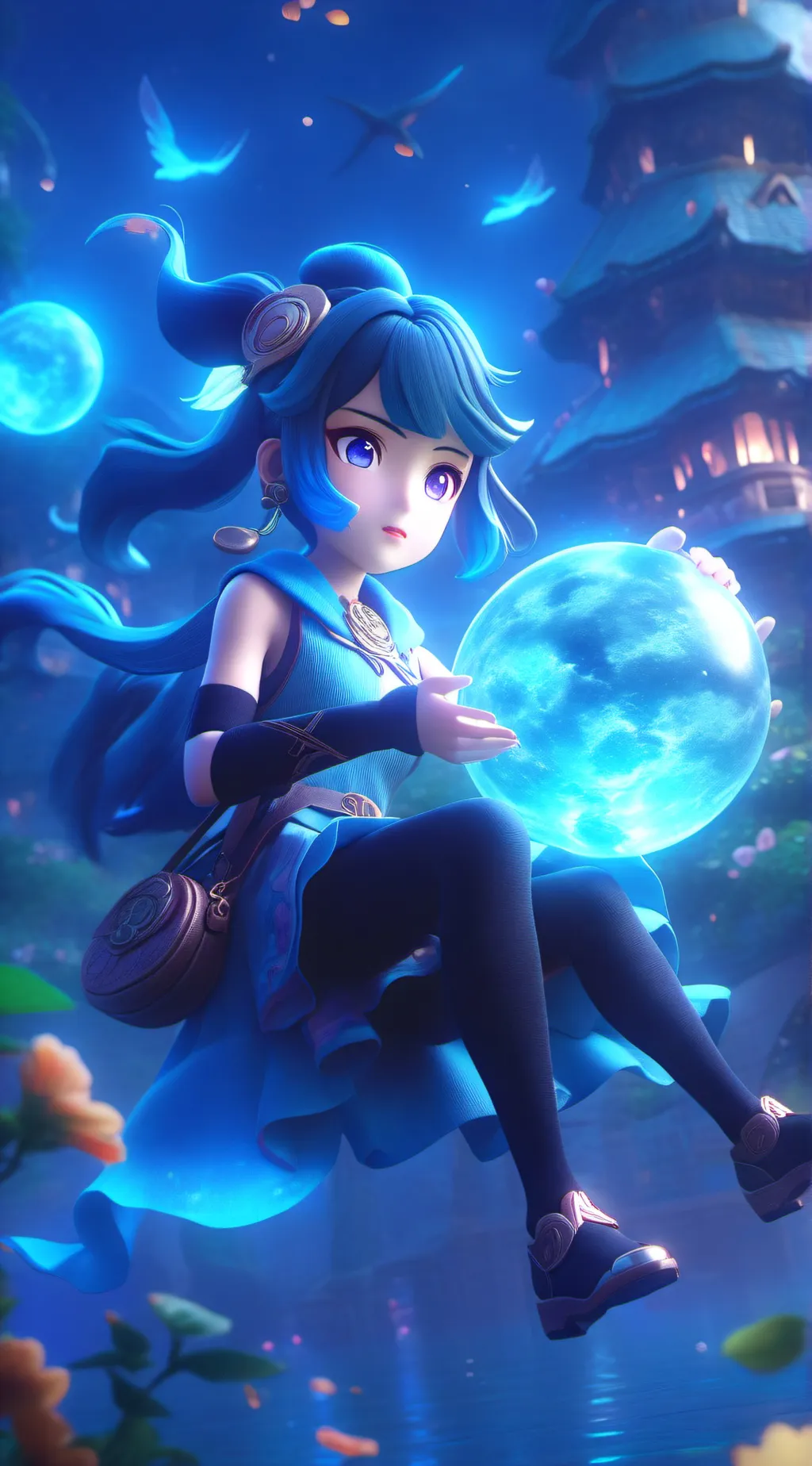 ai character: World of anime background