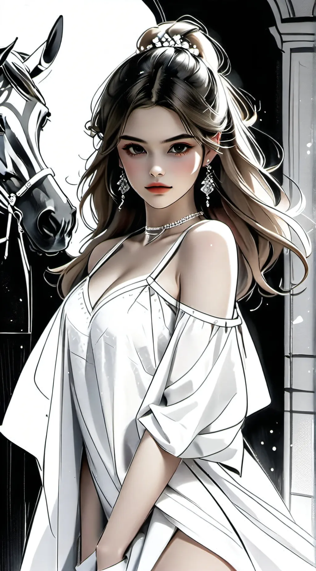 ai character: Cute and sexy  background