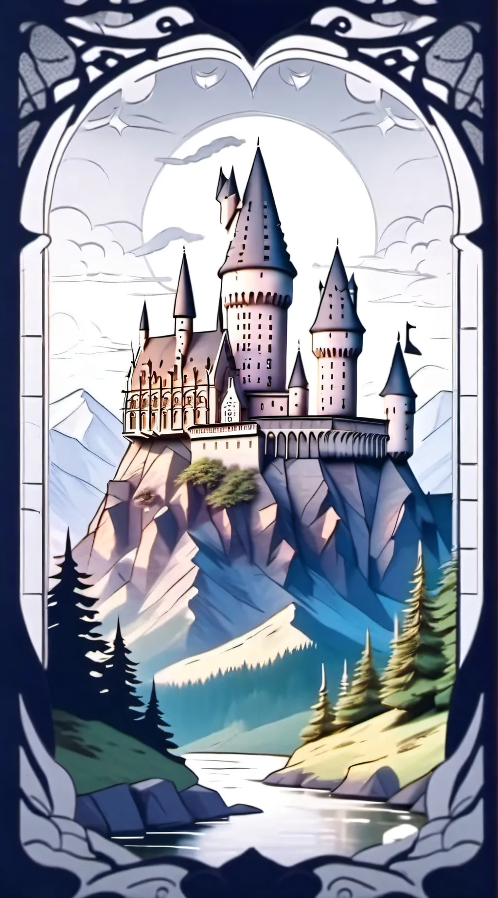 ai character: Hogwarts ✨️ background