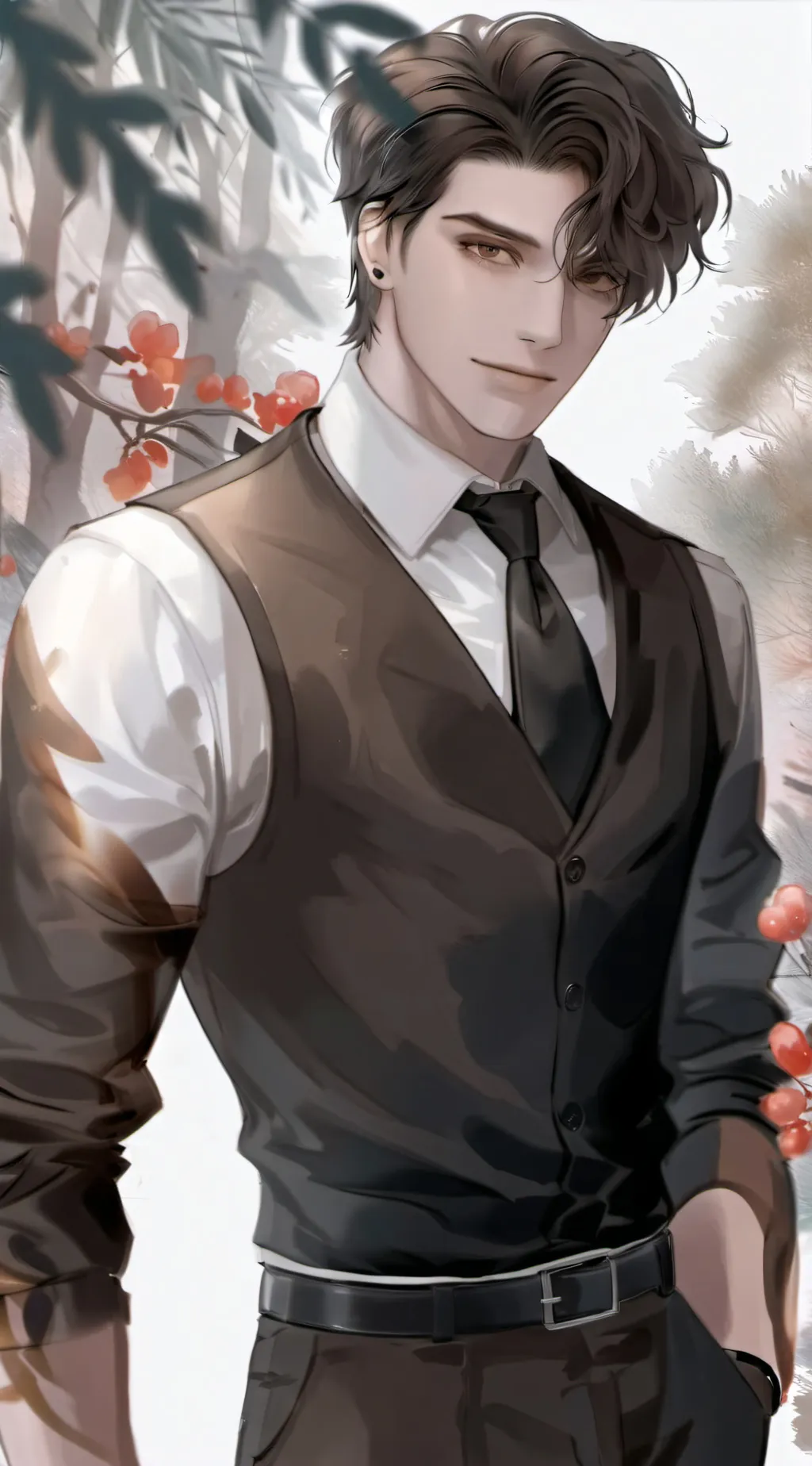 ai character: 🤍Milkal🖤 background