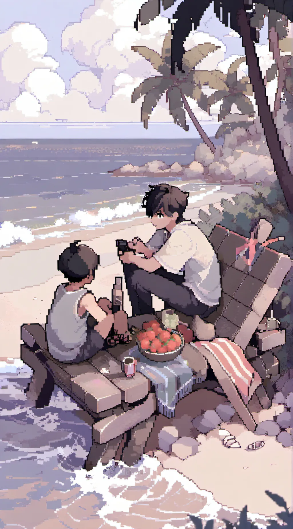 ai character: MHA beachchallange background