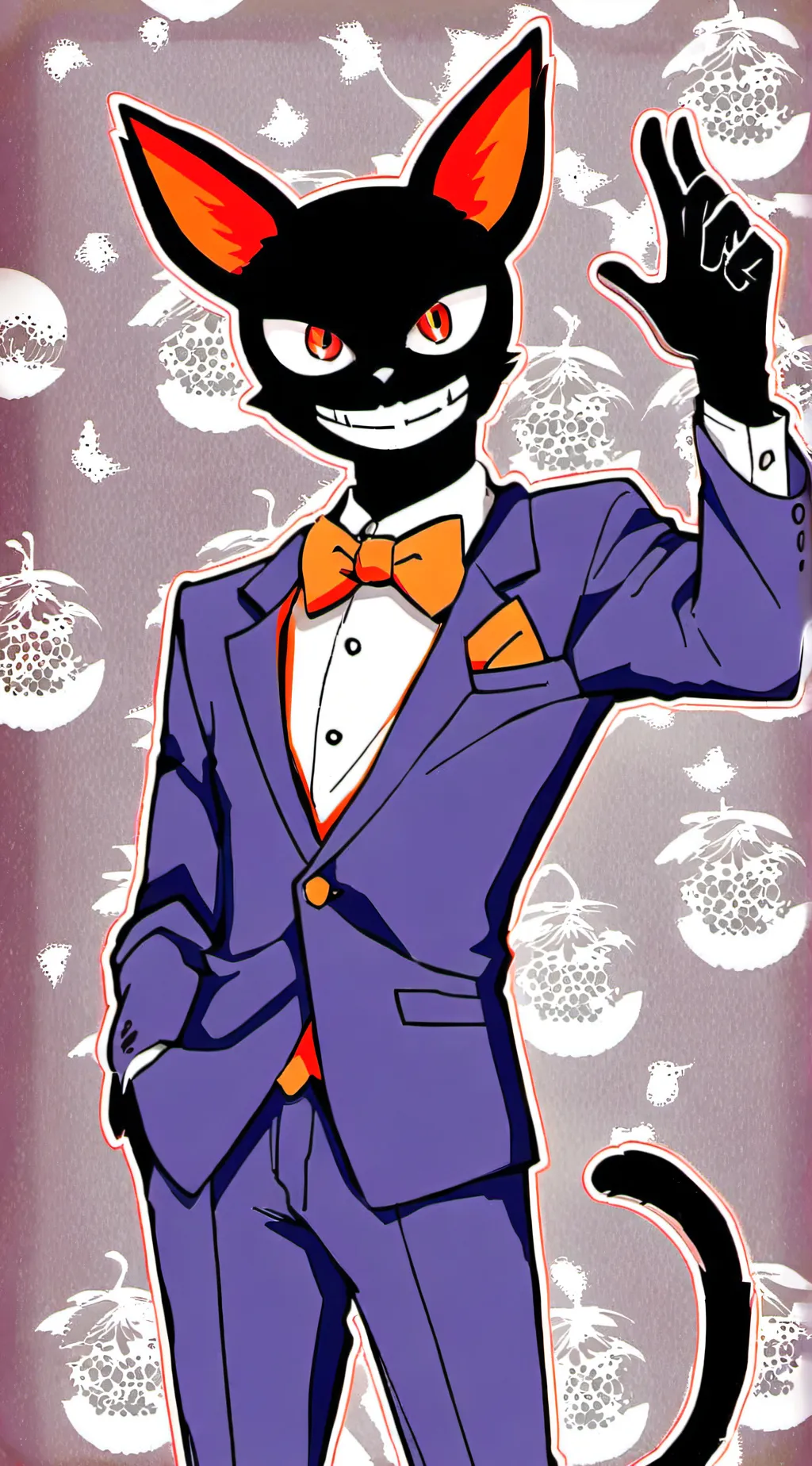 ai character: ♠️CARTOON CAT background