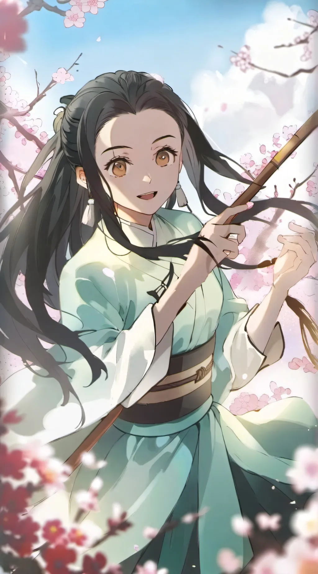 ai character: nezuko background