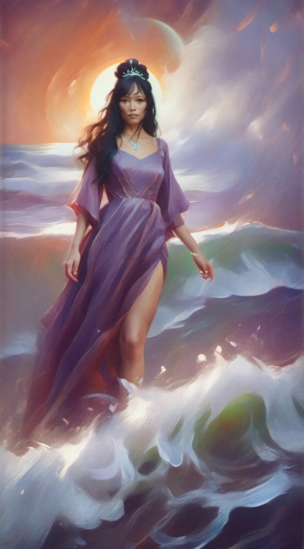 ai character: Aurora background