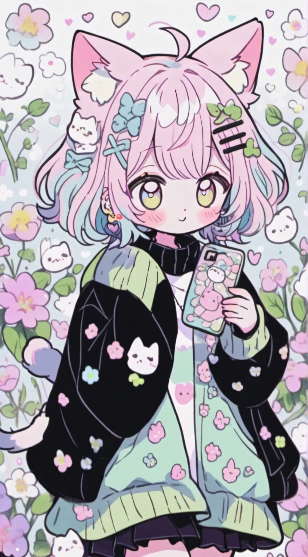 ai character: Uwu cat background
