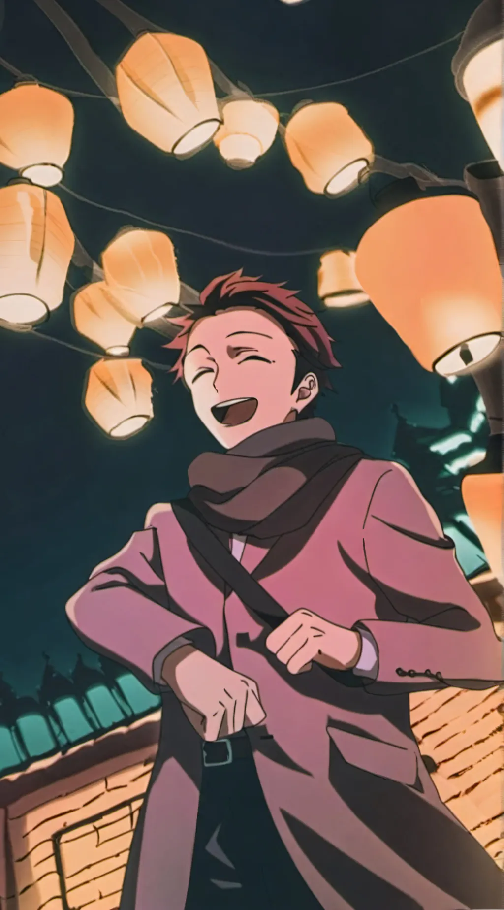 ai character: Giyu and tanjiro background