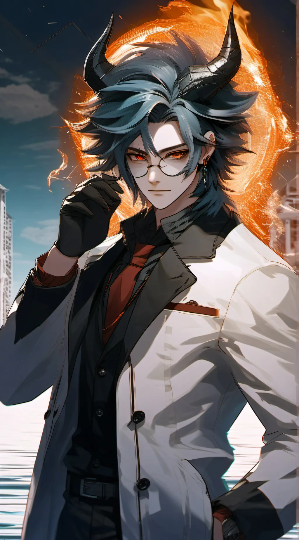 ai character: Leo  background