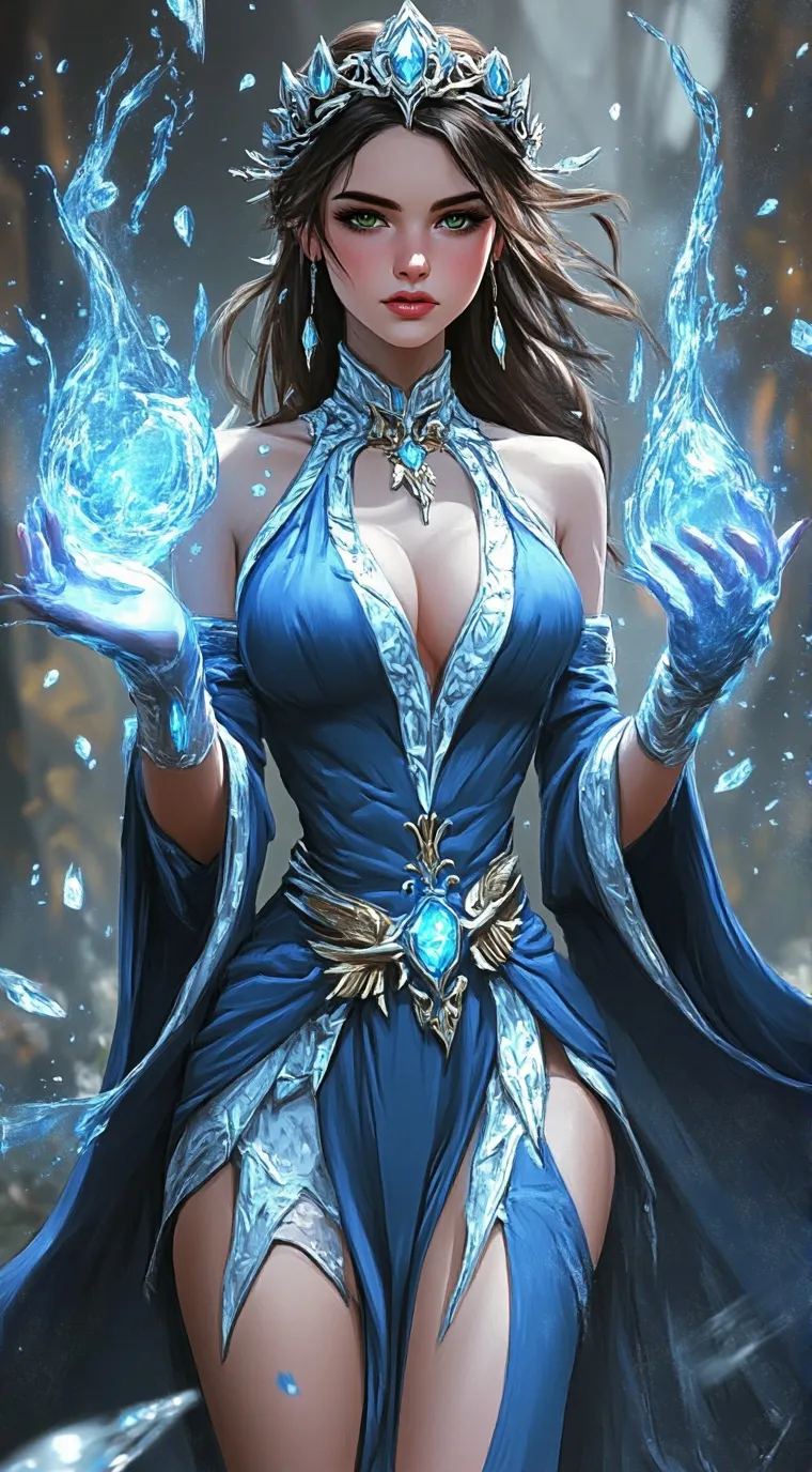 ai character: crystal background