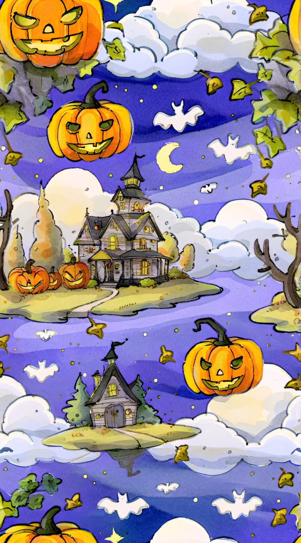 ai character: MHA Halloween background