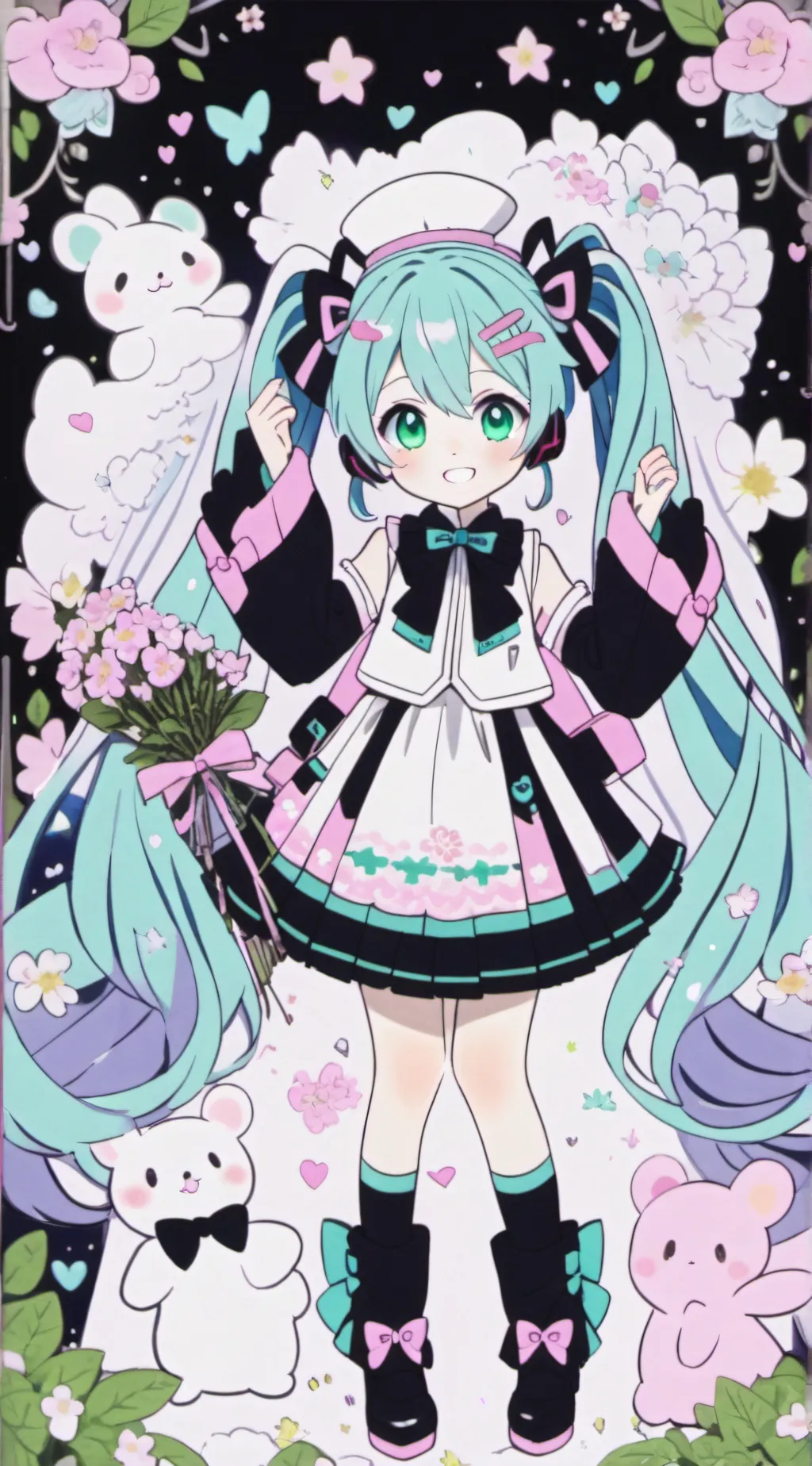 ai character: miku! background