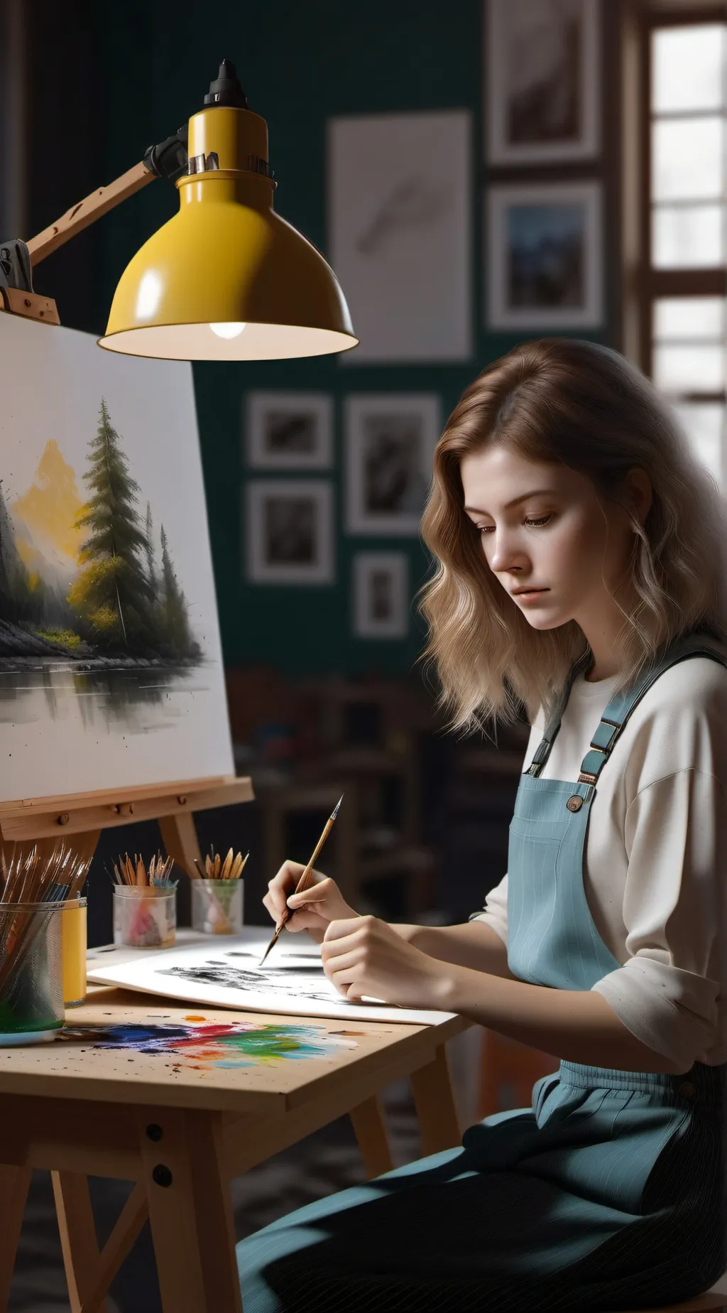 ai character: art class background
