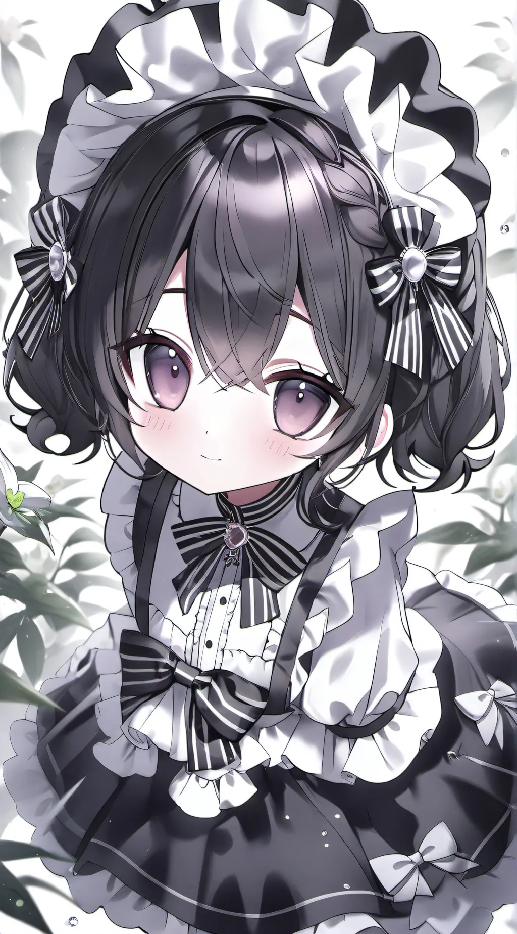 ai character: Jjk maid dress background