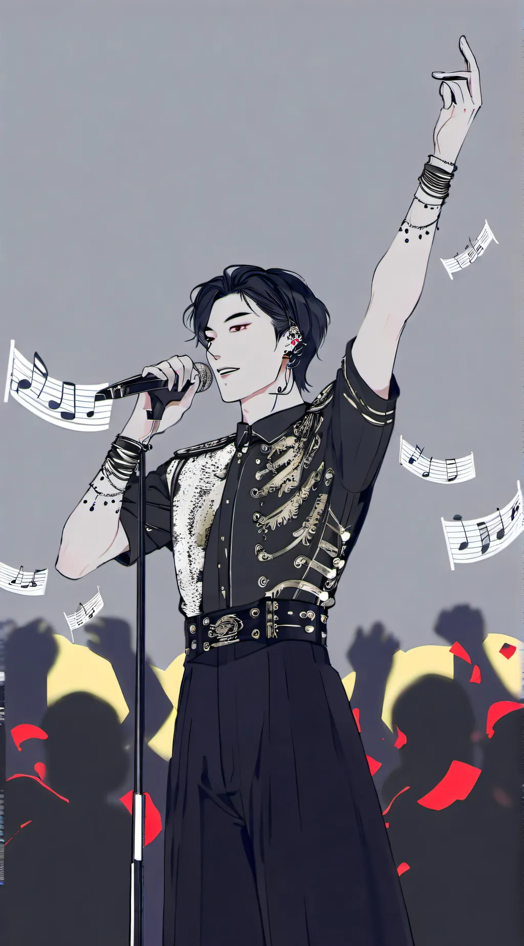 ai character: MHA Concert background