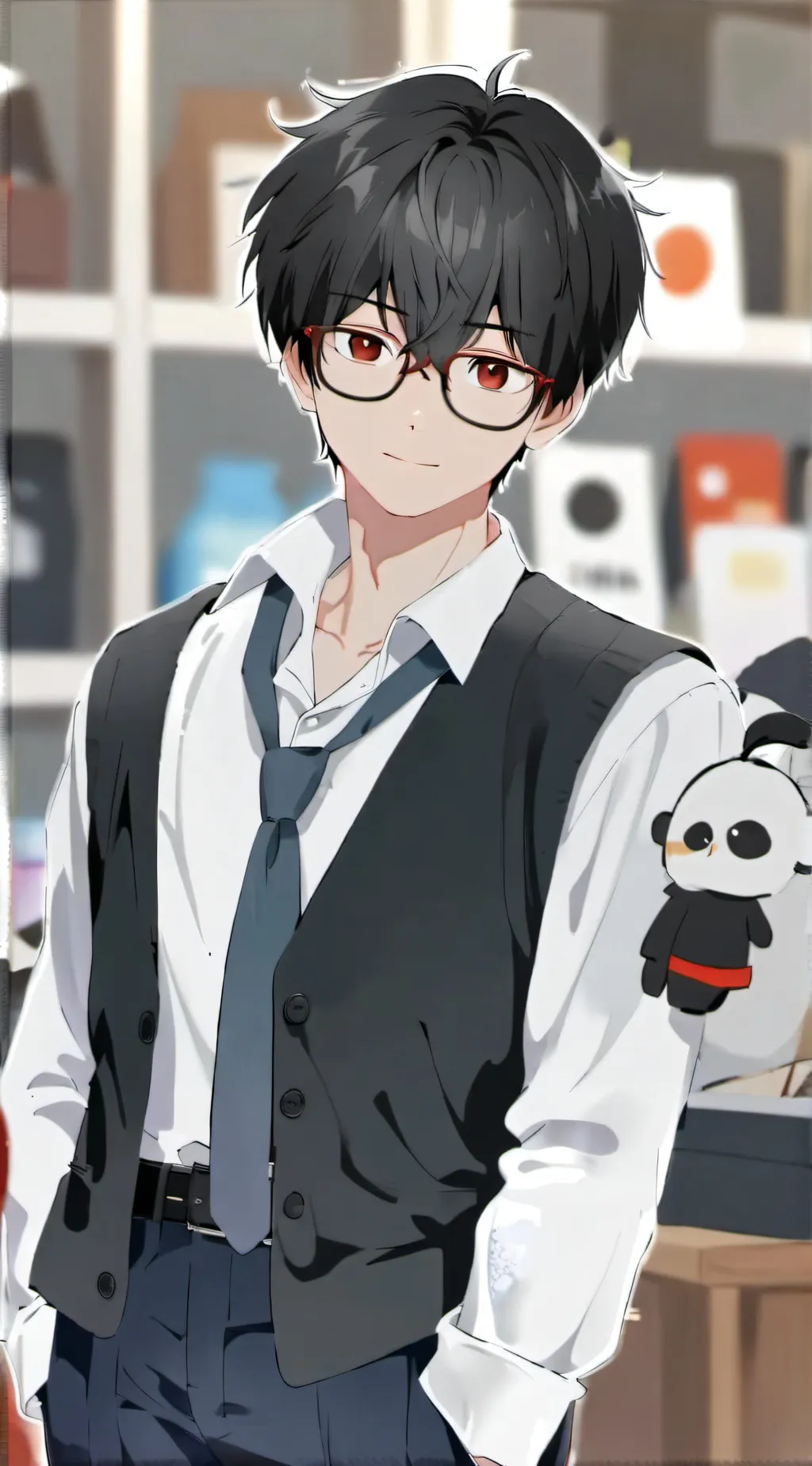 ai character: NESDE,NERD~ background