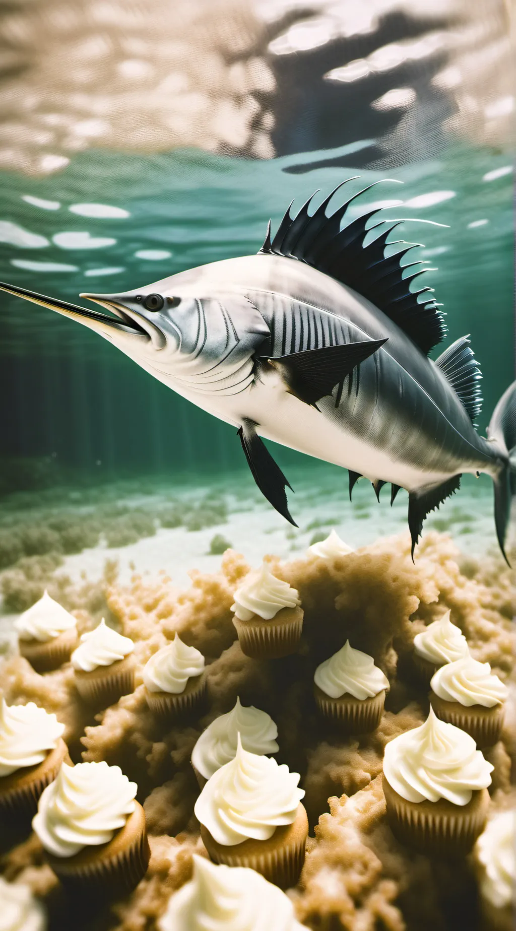 ai character: cupcake  background