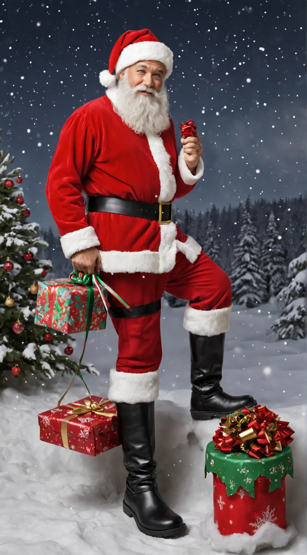 ai character: Papa Noel Santa🎅 background