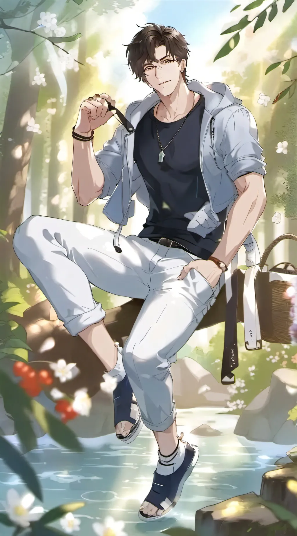 ai character: omaushu wochoku background