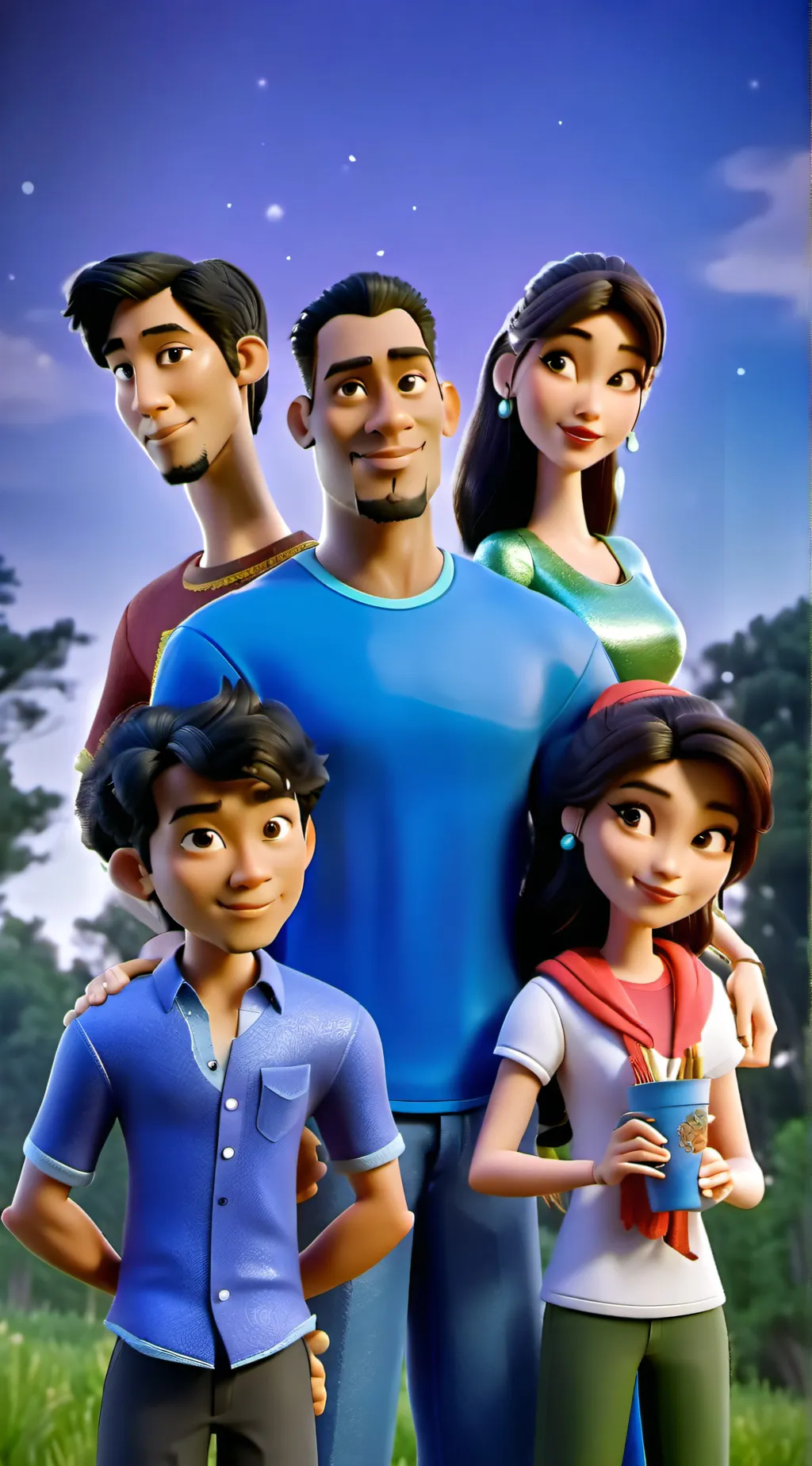 ai character: Your friends house background