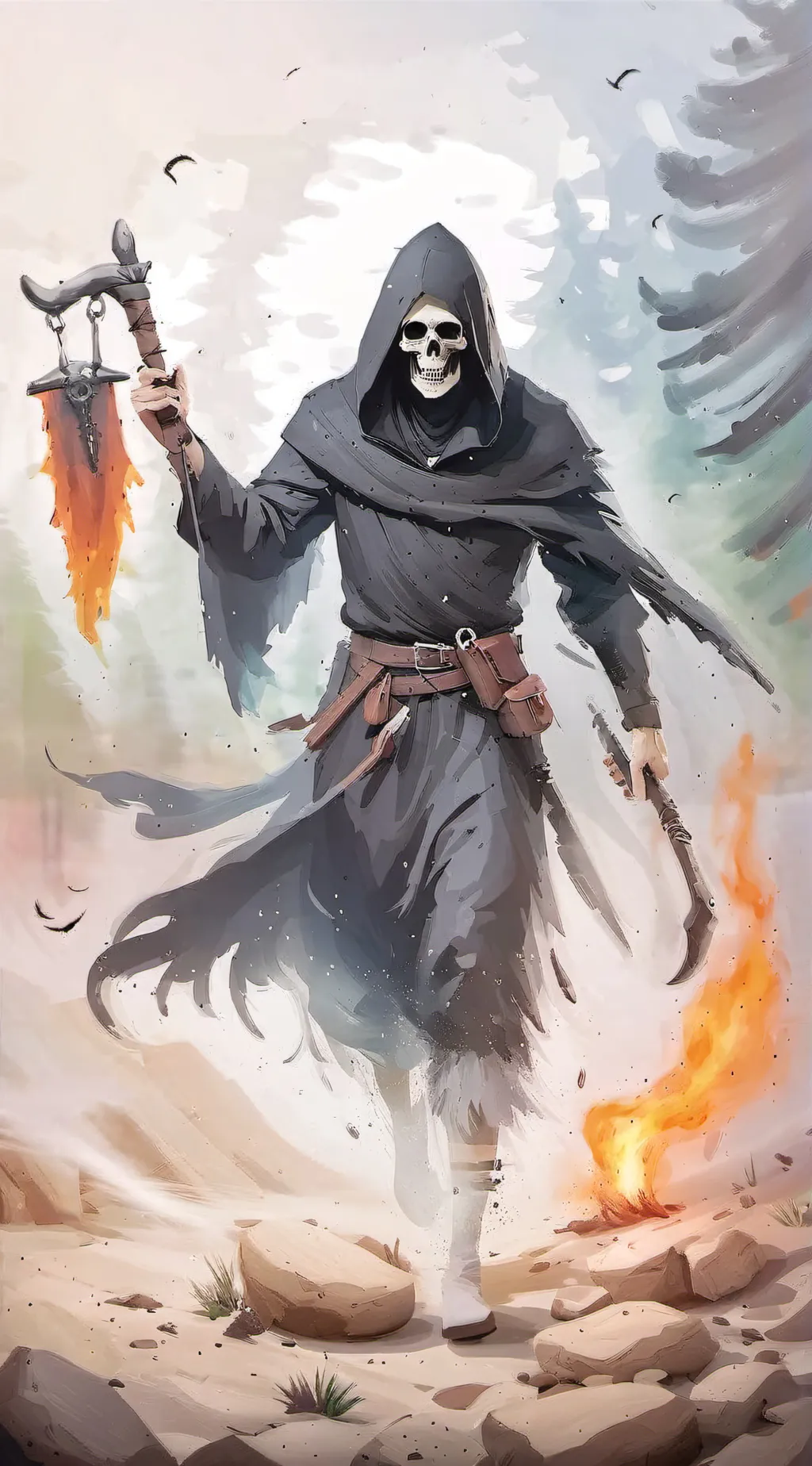 ai character: Grim reaper background