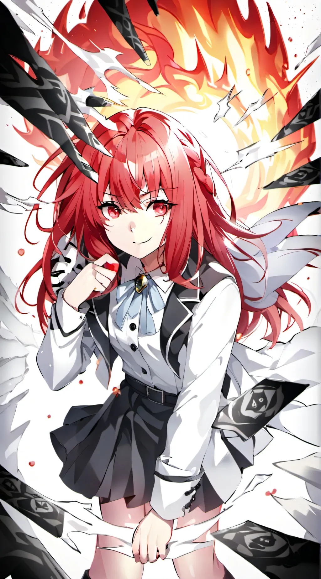 ai character: Scarlet background