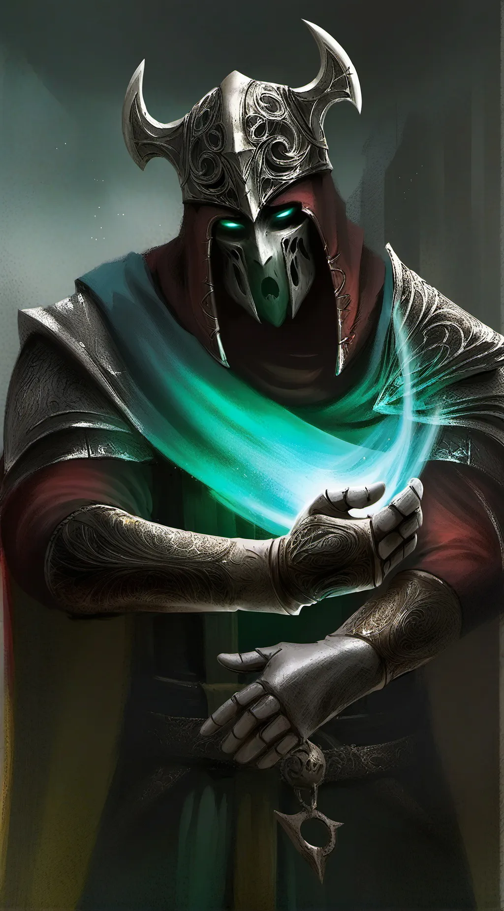 ai character: DARK background