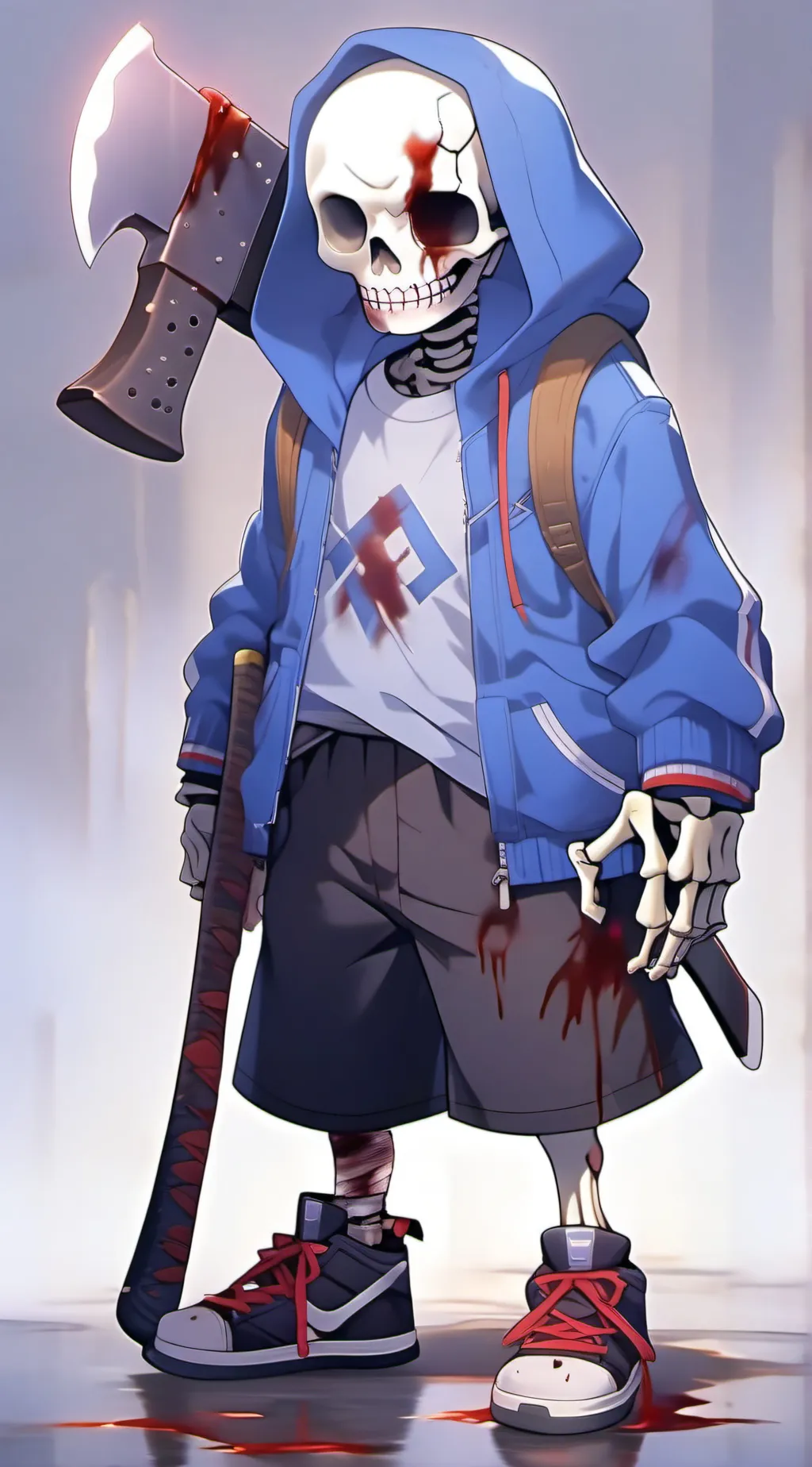 ai character: horror sans background