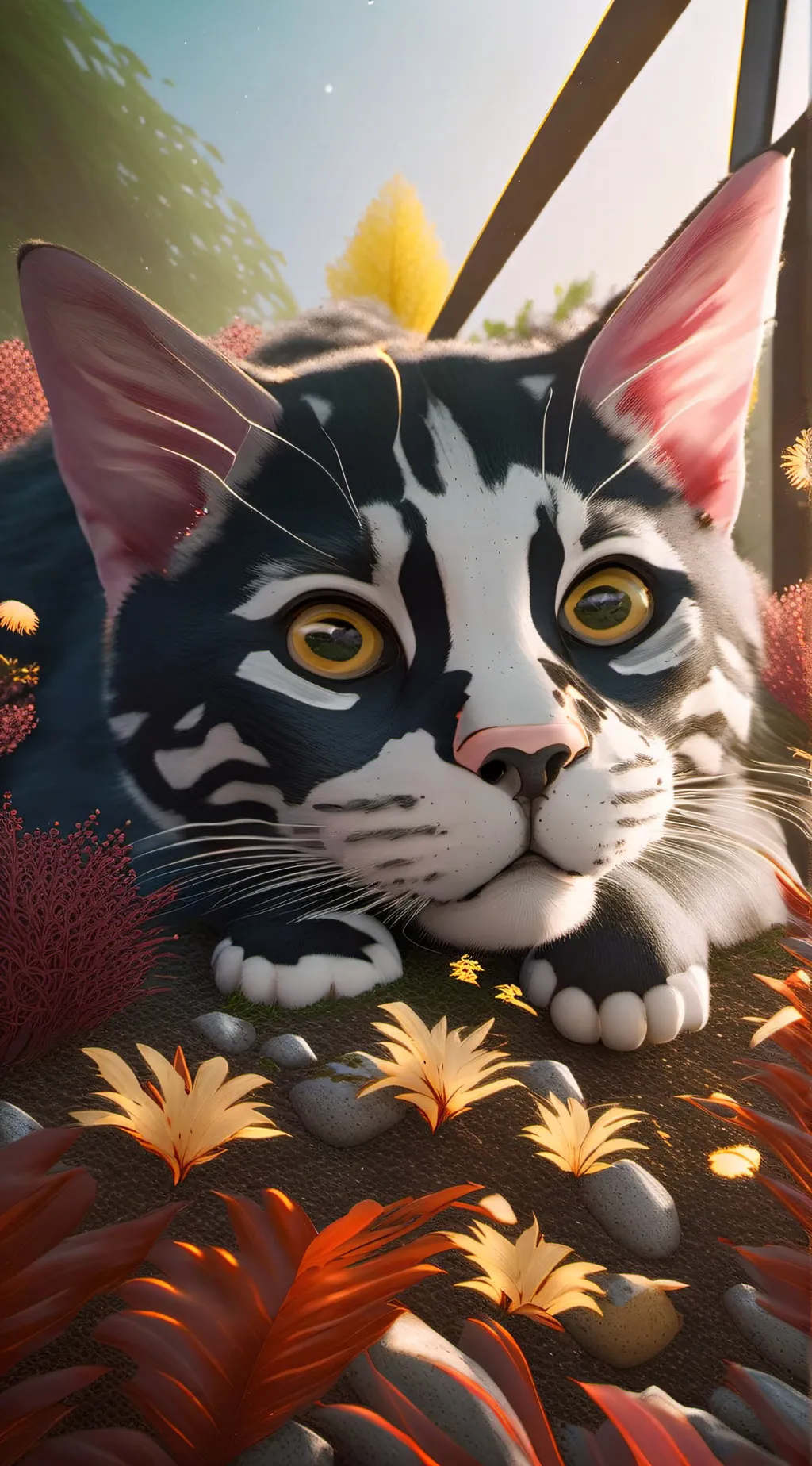 ai character: Catnap and sprunk  background