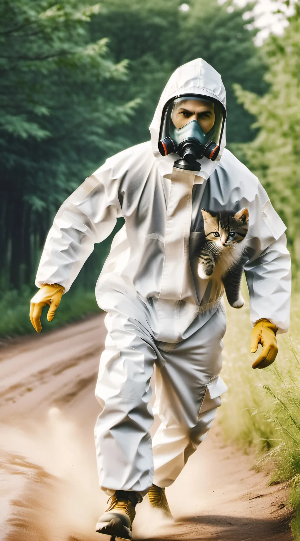 ai character: kitten exterminat background