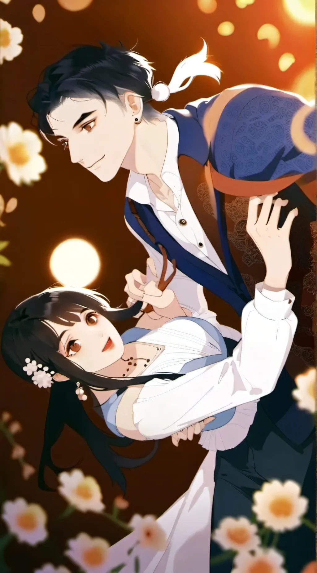 ai character: JOHN AND KAYLA background