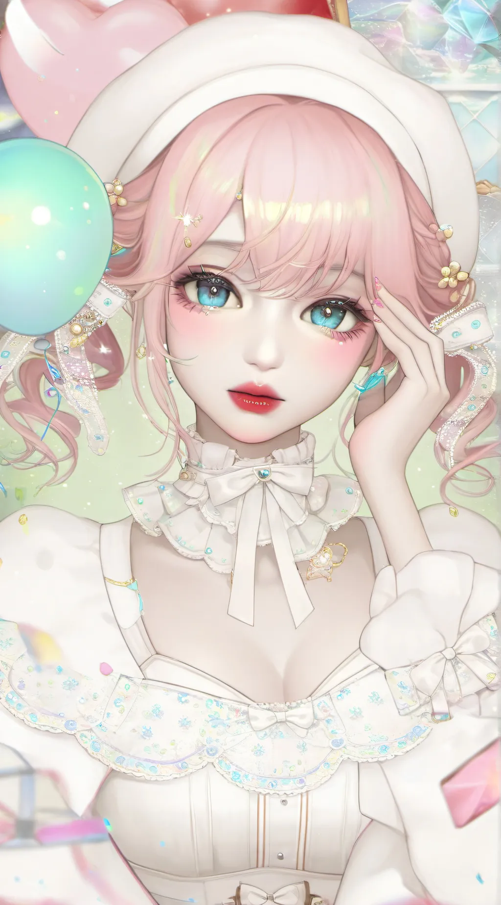 ai character: 🌺🍄Lunny 🍄🌺 background
