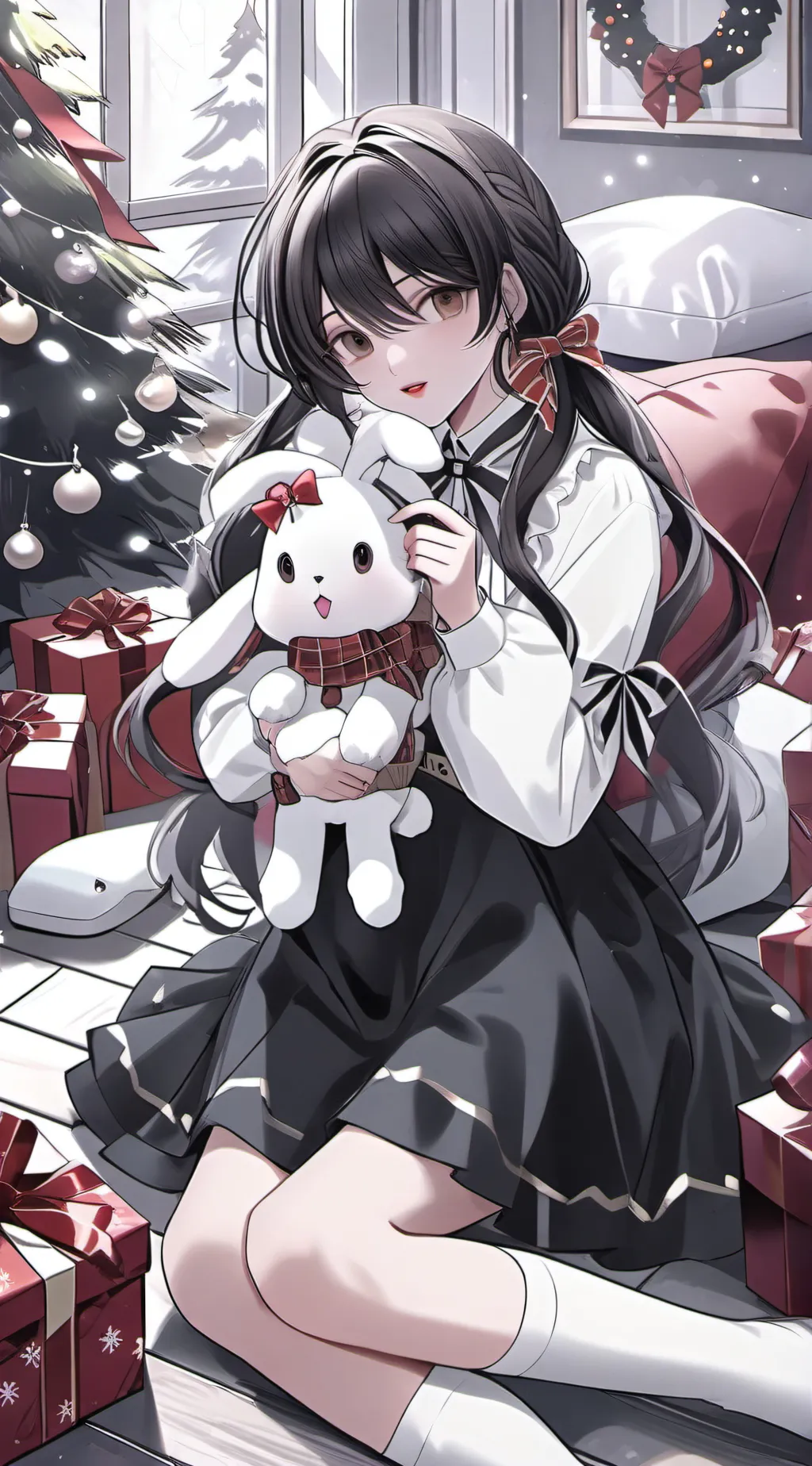 ai character:  Christmas day. background