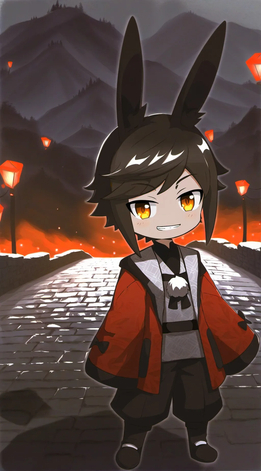 ai character: ariiiii  background