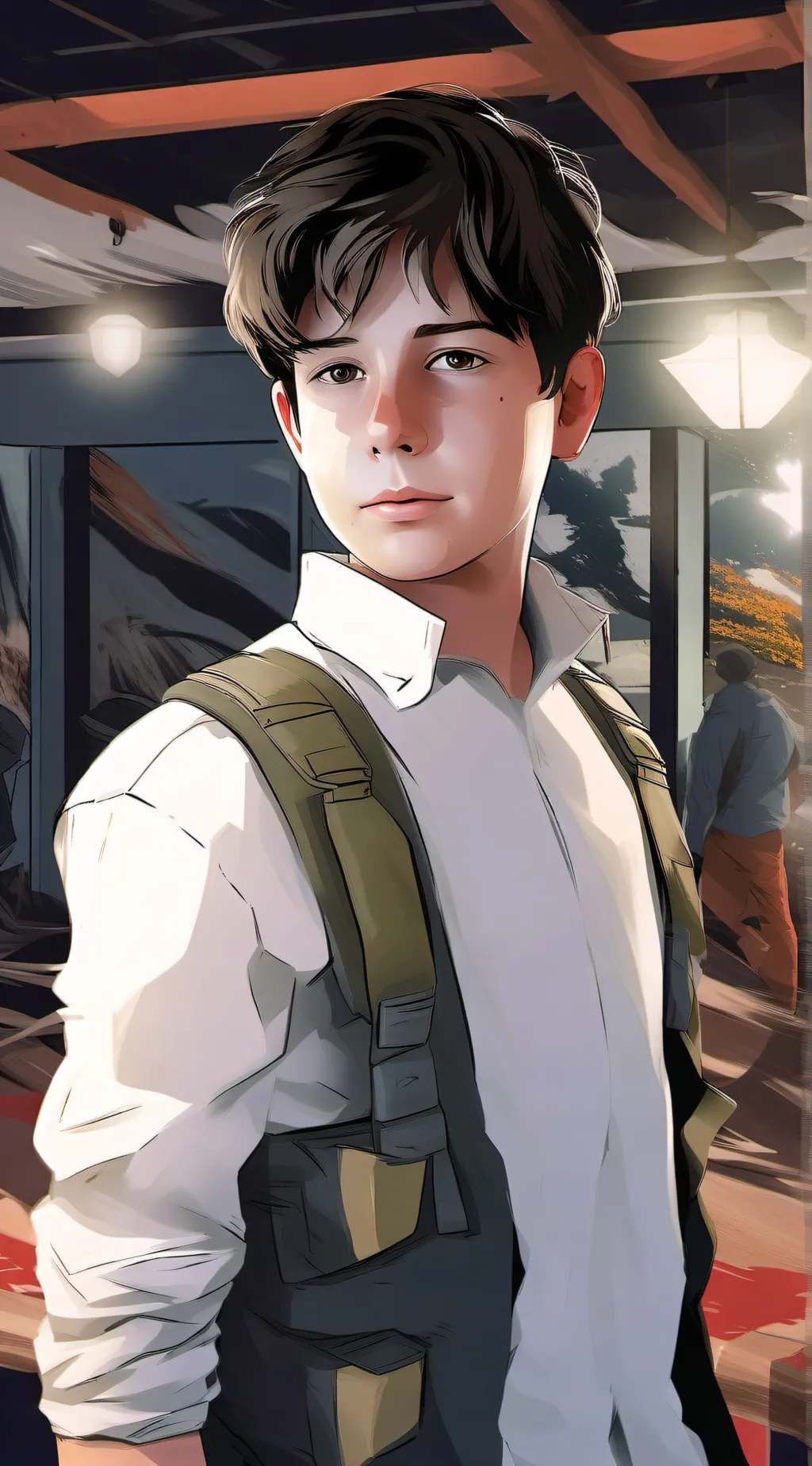 ai character: levi caliskan  background