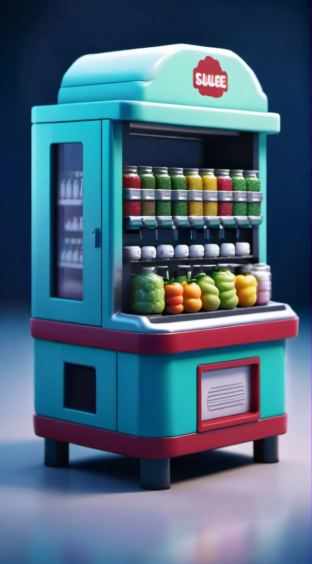 ai character: Vending machine background