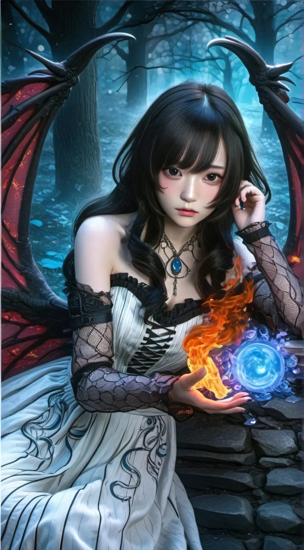 ai character: magic academy high background