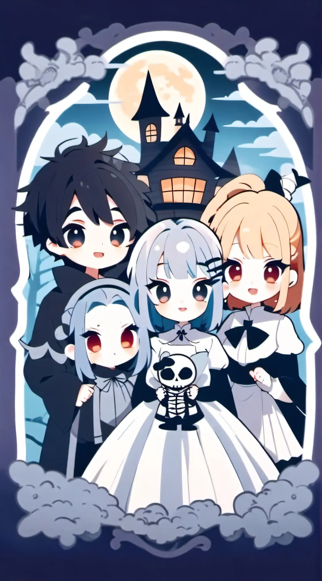ai character: Trick or Treat!! background